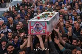عکس | تشییع پیکر شهید محمد دهقان دهنوی در مهریز