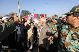 مراسم تشییع پیکر شهید«مجتبی عباس‌نژاد» از شهدای سانحه هوایی در اهواز