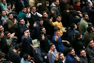 دیدار هزاران نفر از دانشجویان سراسر کشور با رهبر معظم انقلاب