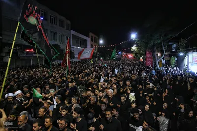 عزاداری مردم زنجان در شام غریبان 