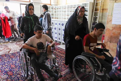 حضور گسترده معلولان تبریز در انتخابات ریاست جمهوری‎