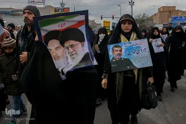 راهپیمایی مردم قم در حمایت از اقتدار نظام اسلامی وسپاه پاسداران