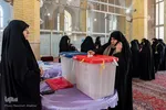 حضور مردم کرج در محل اخذ رای‎