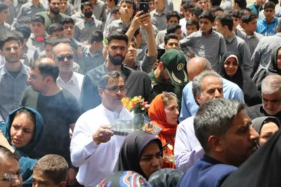 مراسم استقبال از خدام و پرچم رضوی در ملایر
