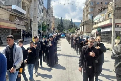مراسم دسته روی بزرگداشت شهادت امام جعفرصادق(ع) در بهشهر