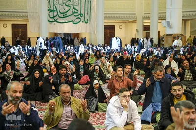 حال و هوای حرم شاهچراغ(ع) در شب نیمه شعبان‎
