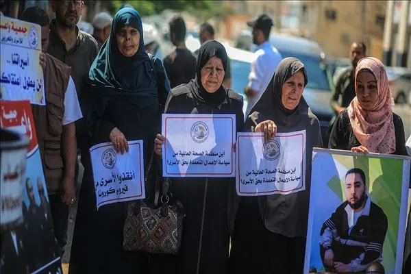 تظاهرات ساکنین غزه برای اعلام همبستگی با اسرای در بند رژیم صهیونیستی