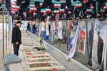 حضور محمدباقر قالیباف بر مزار شهدای تهاجم رژیم صهیونیستی