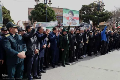 مراسم تشییع و تدفین شهید "احسان غمی تازه کندی" اولین شهید اهری جنگ رمضان در اهر