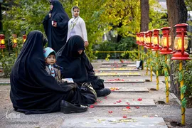 گلزار شهدای تهران، در روز شهادت امام رئوف