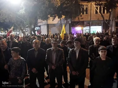 تجمع شبانه حمایت از مدافعان وطن و جشن مهر ماندگار ویژه ازدواج زوجین جانفدا در اهر