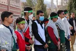 وداع دانش‌آموزان بیرجندی با شهدای گمنام