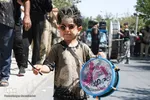 آیین «گل‌مالی» صبح عاشورا در فولادشهر اصفهان