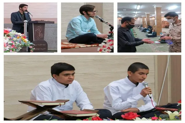 تلاوت حافظان ممتاز قرآن در کنار جهادگران سلامت + عکس