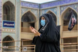آیین تعویض پرچم گنبد آستان حضرت شاهچراغ (ع)‎‎