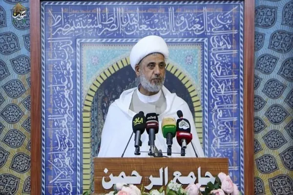 واکنش خطیب نماز جمعه مسجد «الرحمن» بغداد به تجاوز صهیونیستی + فیلم