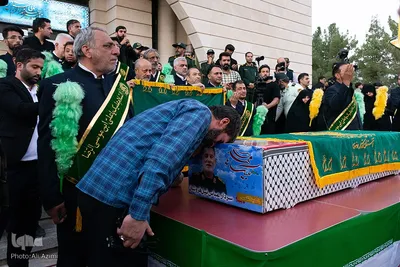 استقبال از پیکر مطهر سردار شهید نیلفروشان در فرودگاه اصفهان