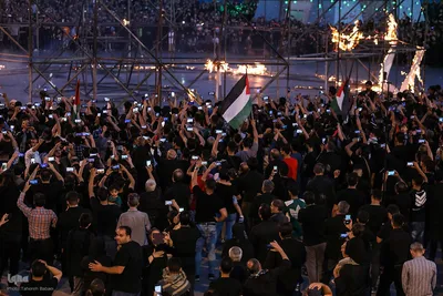 آئین خیمه سوزان در میدان امام حسین (ع)