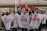 مراسم تشییع پیکر مطهر روحانی شهید مدافع امنیت در شیراز