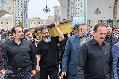 تشییع پیکر استاد وحید مجتهدزاده در حرم مطهر رضوی