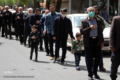 مراسم عزاداری خیابانی هیئت های حسینی و مذهبی در سوگ امام اول شیعیان در اهر