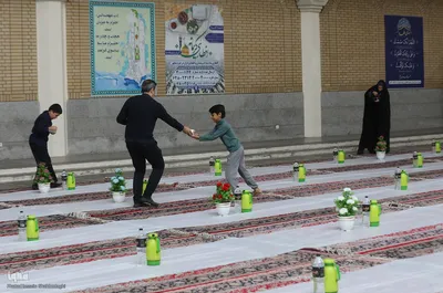 سفره افطاری حرم حضرت معصومه در شب میلاد امام حسن مجتبی(ع)