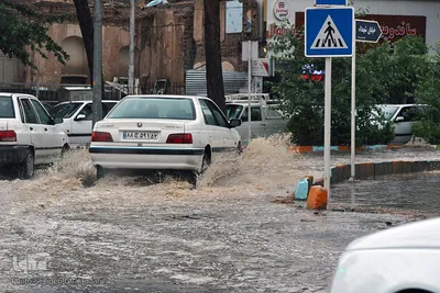 بارش باران و آبگرفتگی معابر - بیرجند