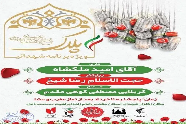 ویژه‌برنامه شهدایی پلاک در آمل برگزار می‌شود