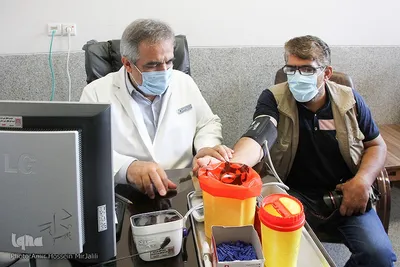نشست خبری آقایی مدیرکل انتقال خون و حق جو مدیرکل فنی و حرفه ای استان یزد‎‎