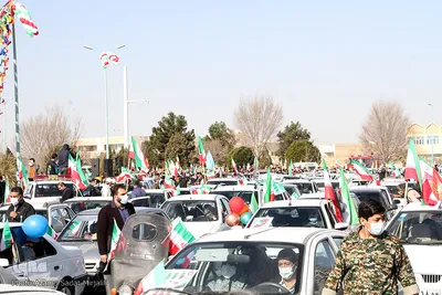 راهپیمایی خودرویی و موتوری 22 بهمن 1400 در یزد‎‎