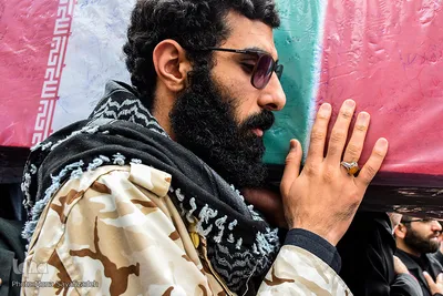 تشییع پیکرهای مطهر 7 شهید گمنام دوران دفاع مقدس در اهواز  
