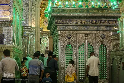 مراسم شب ولادت امام موسی کاظم(ع) در حرم مطهر