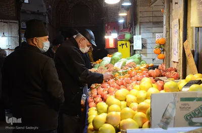 حال و هوای بازار تبریز در آخرین ساعات شروع شب یلدا
