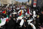 راهپیمایی روز جهانی قدس و تشییع شهیدالقدس «علی آقابابایی» در قزوین