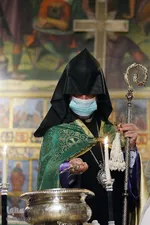 مراسم "تقدس آب" در کلیسای وانک اصفهان