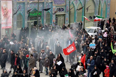 راهپیمایی مردم سمنان در حمایت از پاسخ موشکی سپاه
