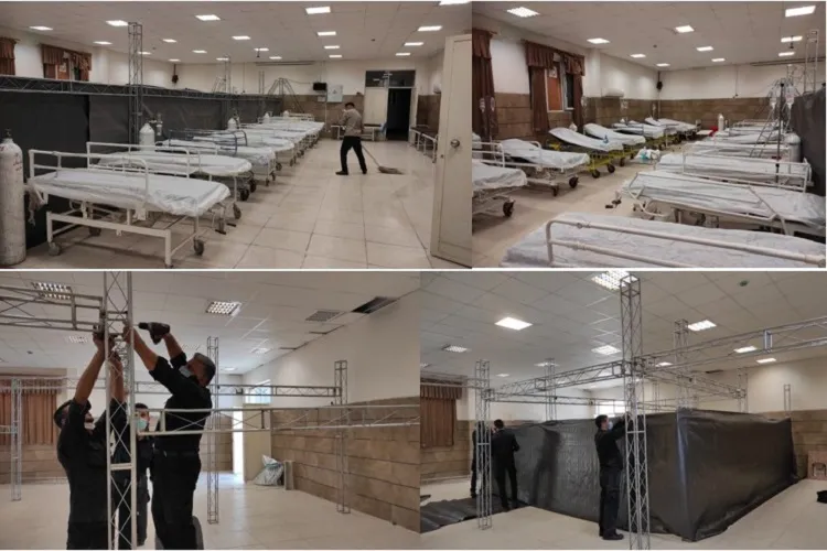 راه‌اندازی بزرگترین مرکز بستری موقت بیماران کرونا در شیراز