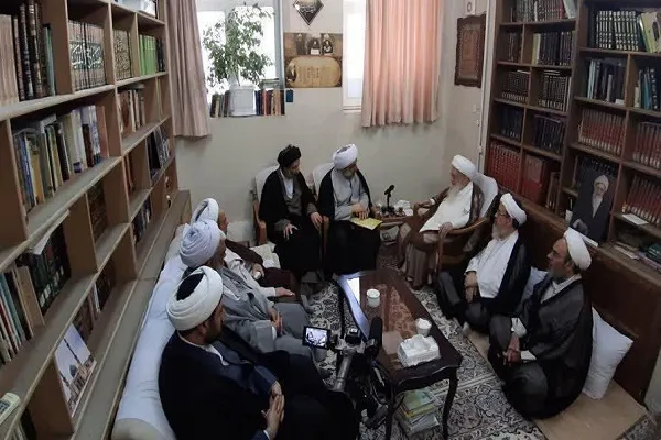 رئیس جامعة المصطفی(ص) العالمیة با آیت‌الله العظمی صافی گلپایگانی دیدار کرد