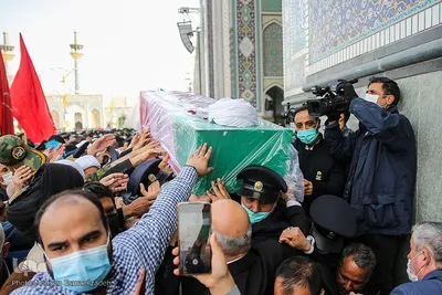 تشییع پیکر شهید حجت‌الاسلام محمد اصلانی در حرم مطهر رضوی