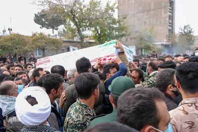 تشییع پیکر مطهر شهید «مهدی محرم» شهید مدافع وطن در قزوین‎‎