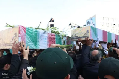 تشییع پیکر مطهر شهدای گمنام تازه تفحص شده در ارومیه‎