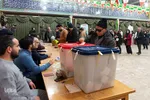 حضور مردم کرج در محل اخذ رای‎