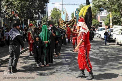مراسم شبیه خوانی حرکت نمادین کاروان اسرای کربلا در اهر