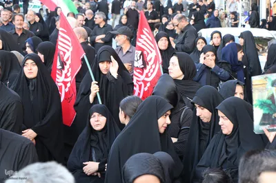 تجمع دسته‌های عزاداری مردم ملایر در بدرقه آقای شهید ایران