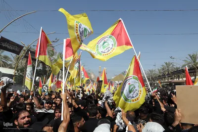 تشییع پیکر مطهر رهبر شهید در کربلا