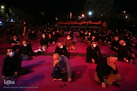 مراسم عزاداری شب پنجم محرم در میدان فلسطین