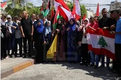 Qəzzalılar Beyrut əhalisi ilə həmrəylik nümayiş etdiriblər - FOTO
