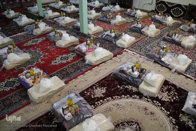 کمکهای اهدایی بسیجیان روستاهای اهر به زلزله زدگان خوی