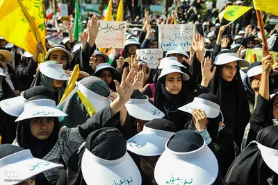 تجمع دانش‌آموزان تهرانی در حمایت از مردم مظلوم فلسطین