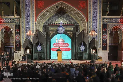 مراسم عزاداری شب شهادت امام رضا(ع) در حرم مطهر رضوی